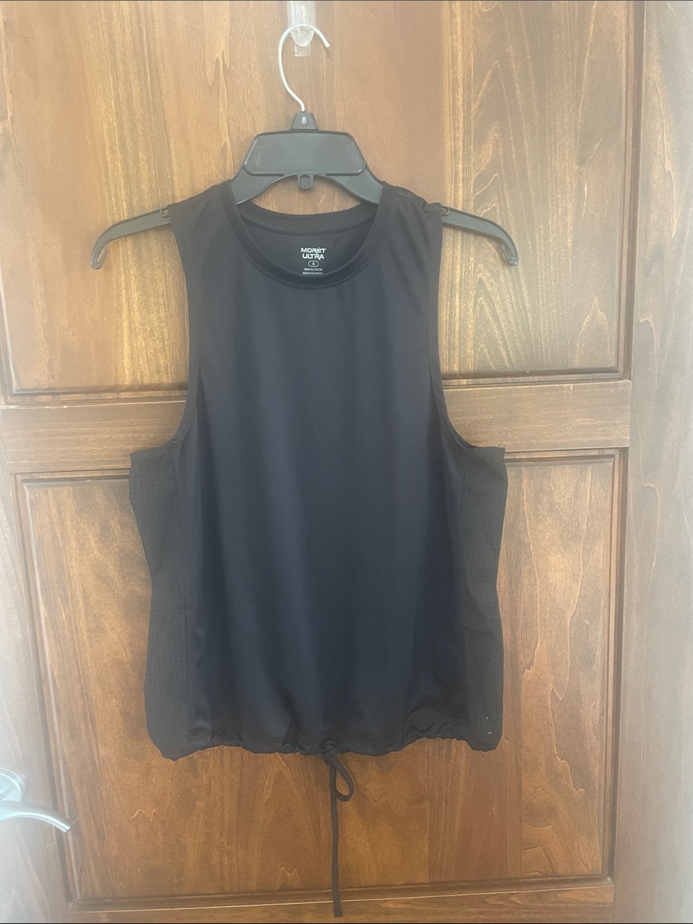 Momentum Active Black Drawstring Muscle Tank